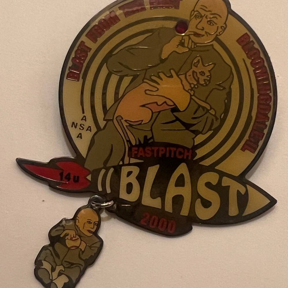 Fastpitch baseball Pin Dr.Evil Austin Powers 2000
